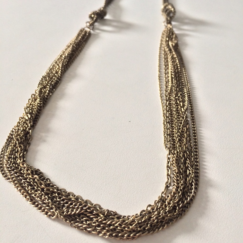 Gold Multi-strand Knotted Necklace